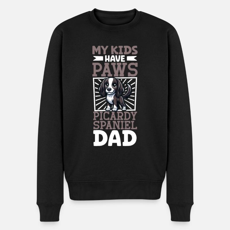 Epagneul Picard Papa - Pull Premium bio Homme - noir