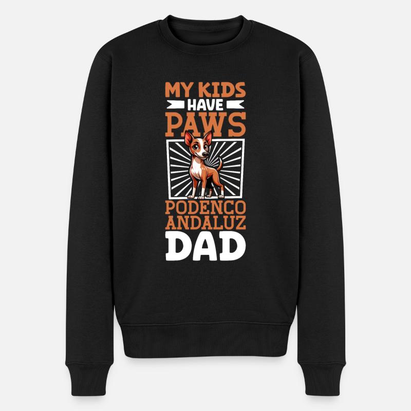 Podenco Andaluz Papa - Pull Premium bio Homme - noir