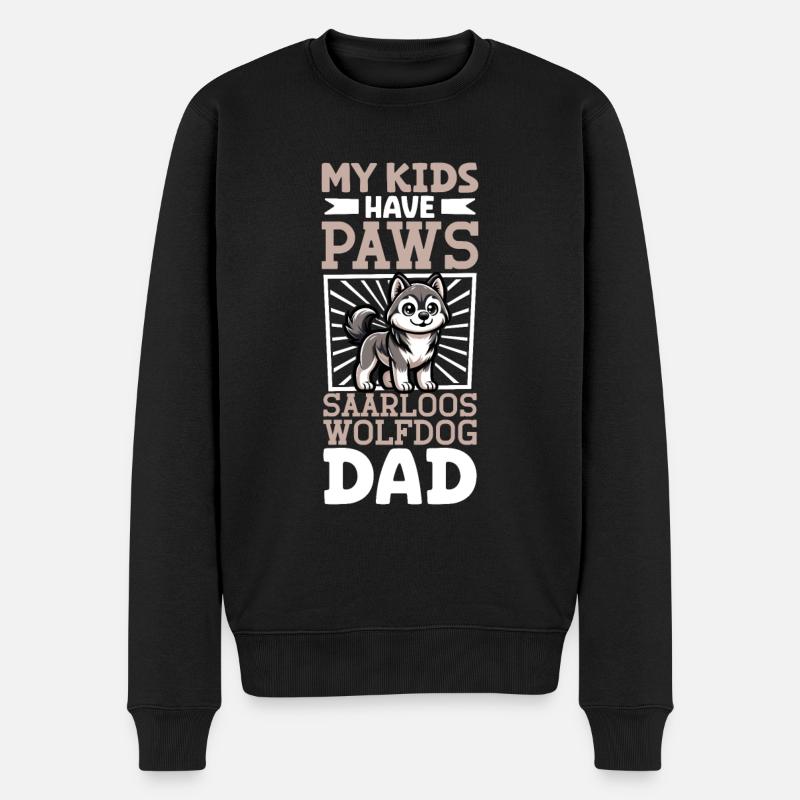 Saarloos Chien-loup Papa - Pull Premium bio Homme - noir