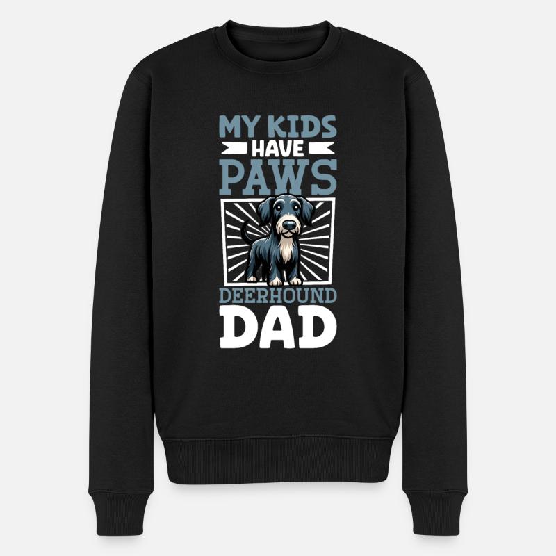 Deerhound Dad - Men's Premium Organic Jumper - black