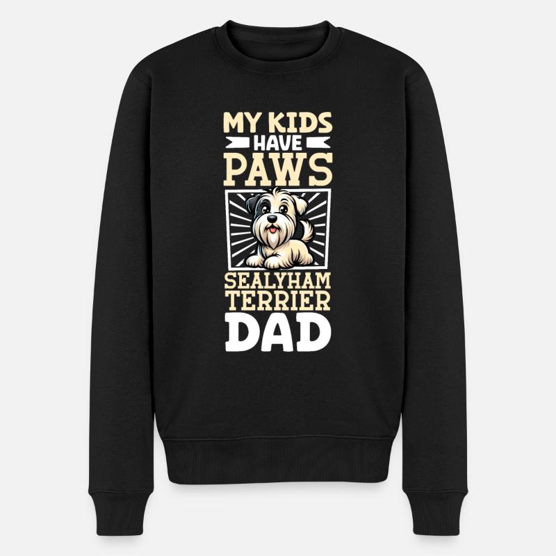 Sealyham Terrier Dad - Men's Premium Organic Jumper - black