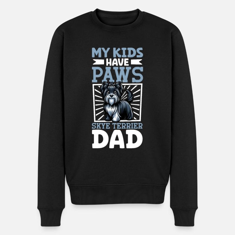 Skye Terrier Dad - Men's Premium Organic Jumper - black