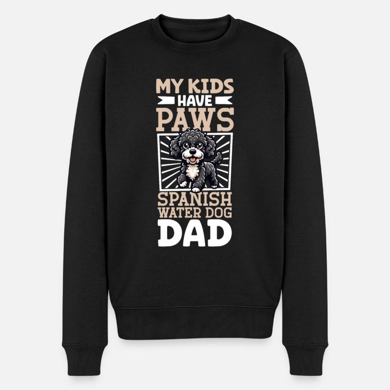 Chien d’eau espagnol papa - Pull Premium bio Homme - noir