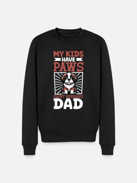 St. Bernard Dad - Men's Premium Organic Jumper - black