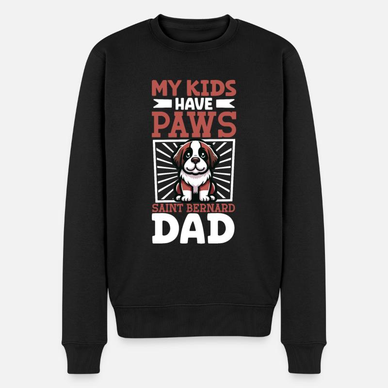 Papa Saint-Bernard - Pull Premium bio Homme - noir