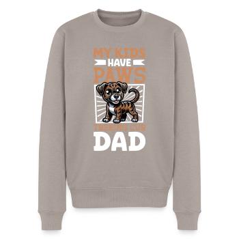 Treeing Cur Dad - Men's Premium Organic Jumper - taupe - Front - Nico (187cm)