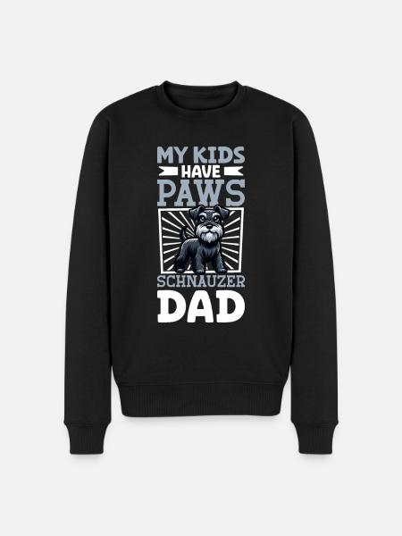 Schnauzer Dad - Men's Premium Organic Jumper - black