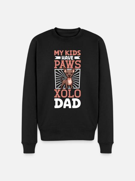 Xoloitzcuintle Papa - Men's Premium Organic Jumper - black