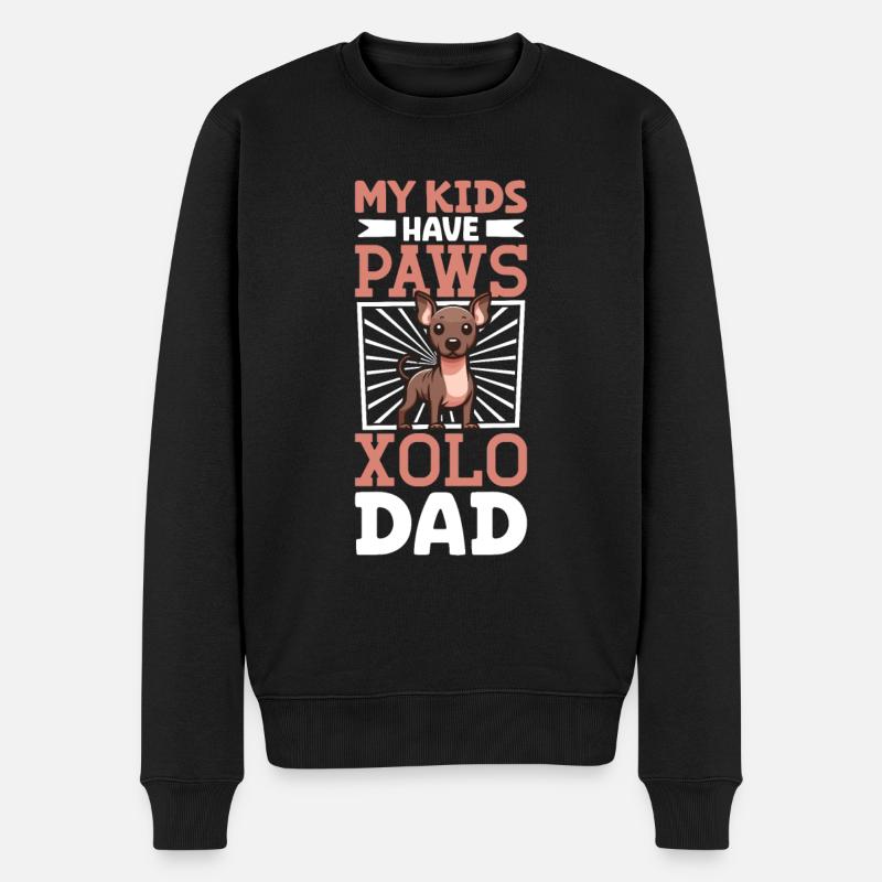 Xoloitzcuintle Papa - Men's Premium Organic Jumper - black