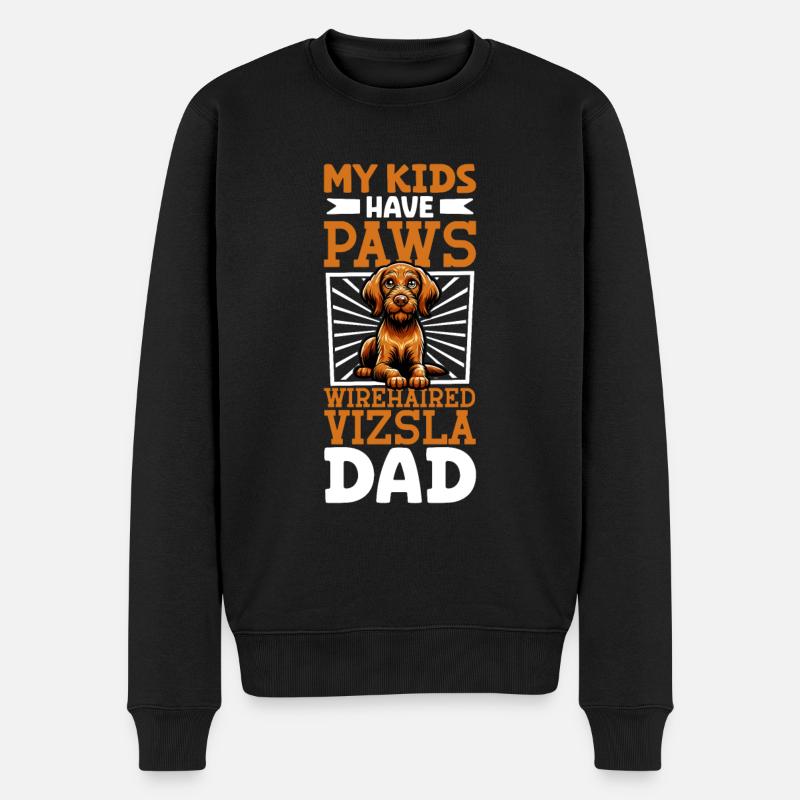 Wirehaired Hungarian Pointer Dad - Men's Premium Organic Jumper - black
