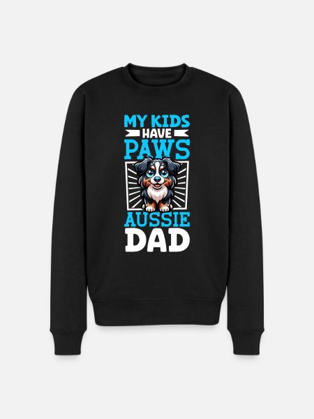 Australian Shepherd Dad - Men's Premium Organic Jumper - black