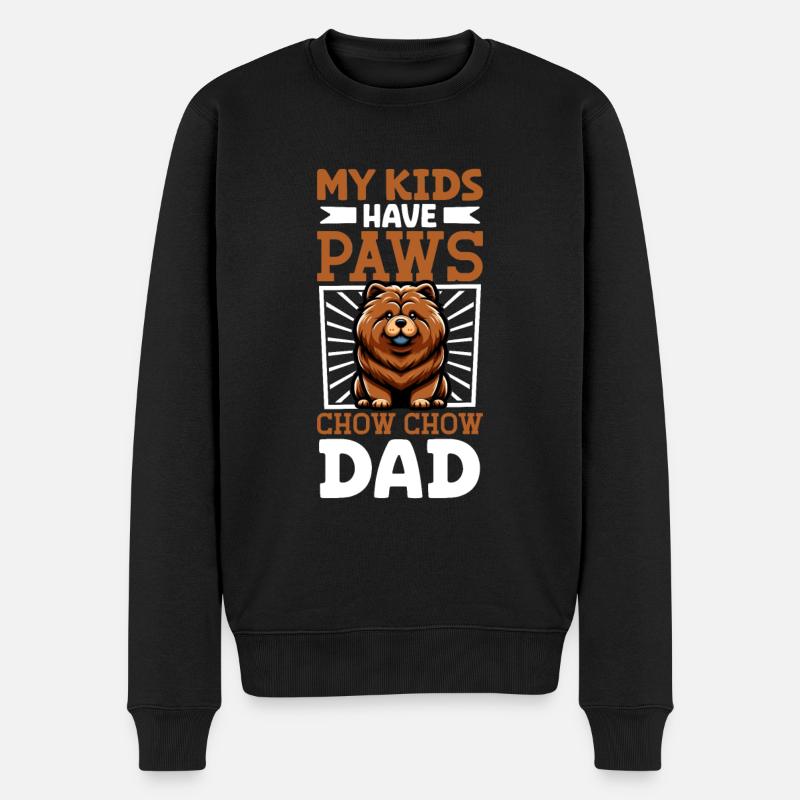 Chow Chow Papa - Pull Premium bio Homme - noir