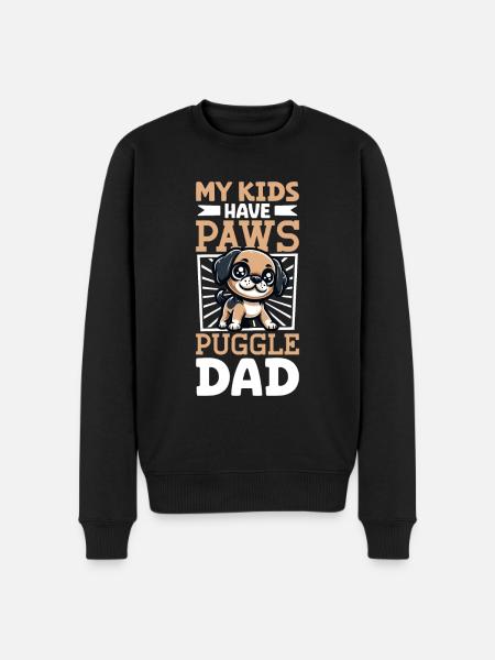 Puggle Dad - Men's Premium Organic Jumper - black