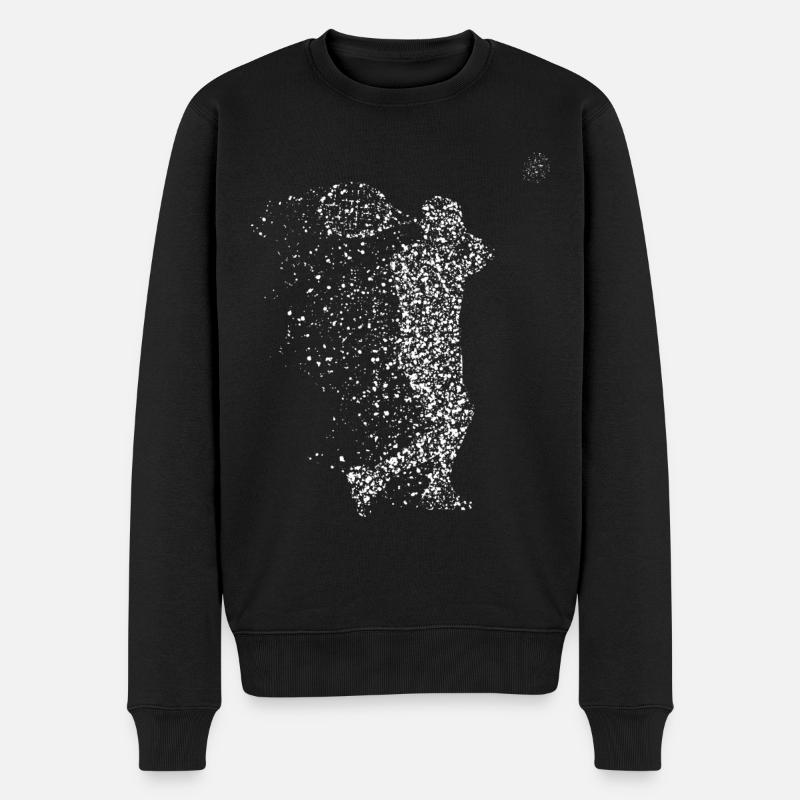 Funny Tennis Player Racket Turtle - Männer Premium Bio Pullover - Schwarz