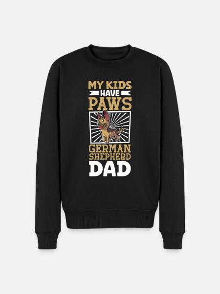 German Shepherd Dad - Men's Premium Organic Jumper - black
