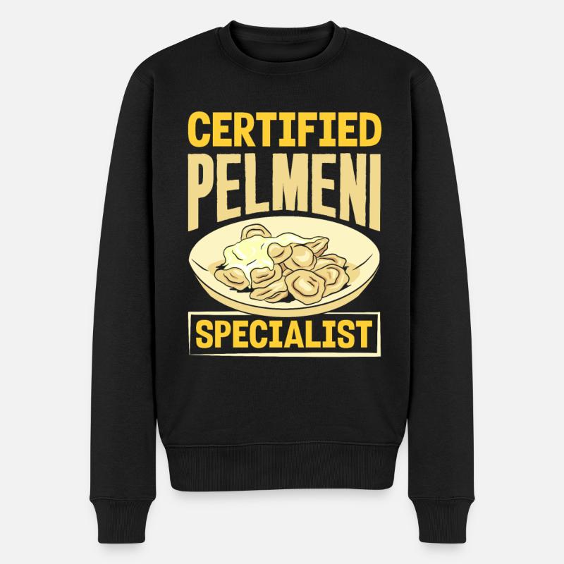 Pelmeni russes, quenelles russes - Pull Premium bio Homme - noir