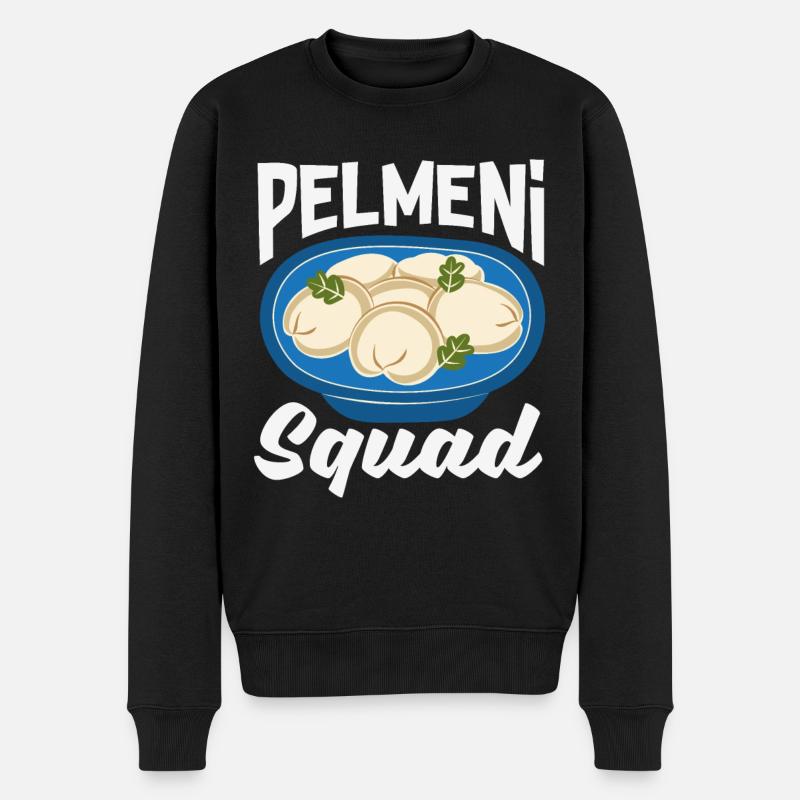 Pelmeni russes, quenelles russes - Pull Premium bio Homme - noir