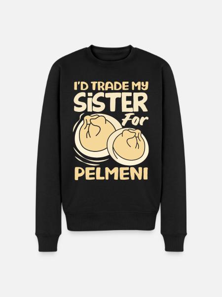 Russian pelmeni Russian dumplings - Men's Premium Organic Jumper - black