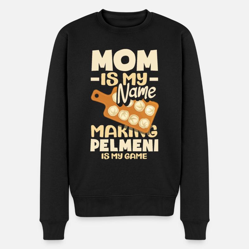 Russian pelmeni Russian dumplings - Men's Premium Organic Jumper - black