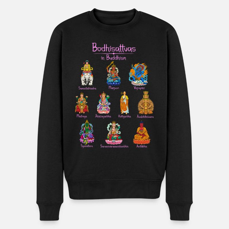 Bodhisattvas - Buddhism - Men's Premium Organic Jumper - black
