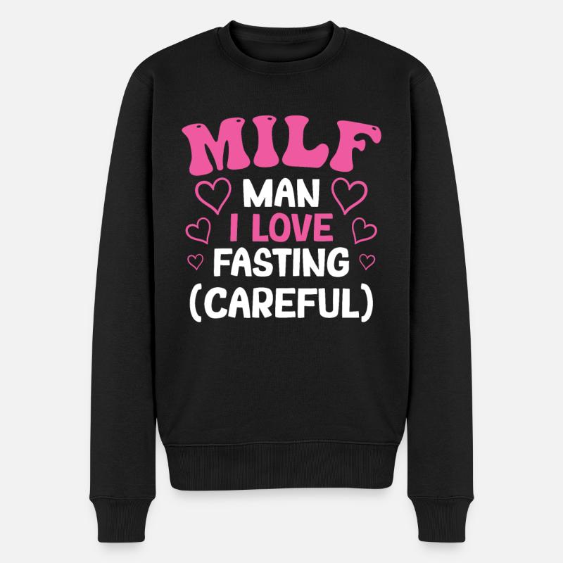 Intermittierendes Fasten Abnehmen - Männer Premium Bio Pullover - Schwarz