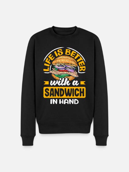 Sandwich Sandwich Snack Célébration - Pull Premium bio Homme - noir