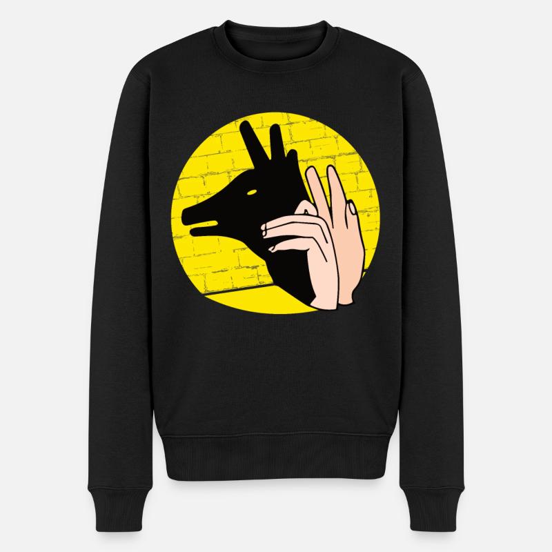 Handschattenpuppenspiel Puppen - Männer Premium Bio Pullover - Schwarz