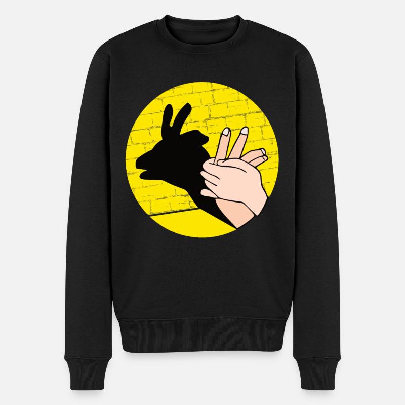Hand Shadow Puppet Show Puppets - Men's Premium Organic Jumper - black