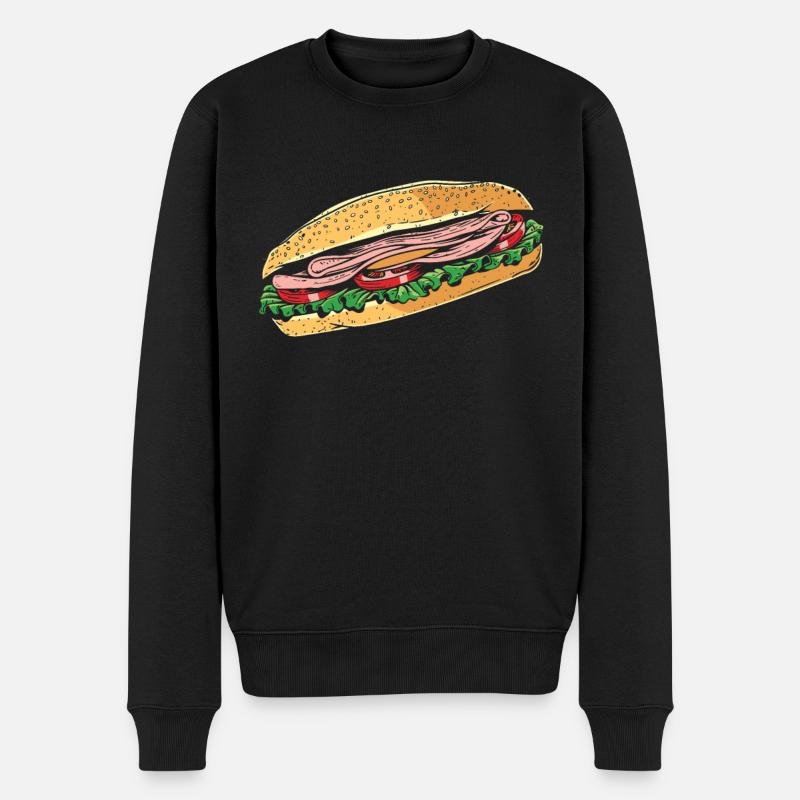 Sandwich Sandwich Snack Célébration - Pull Premium bio Homme - noir