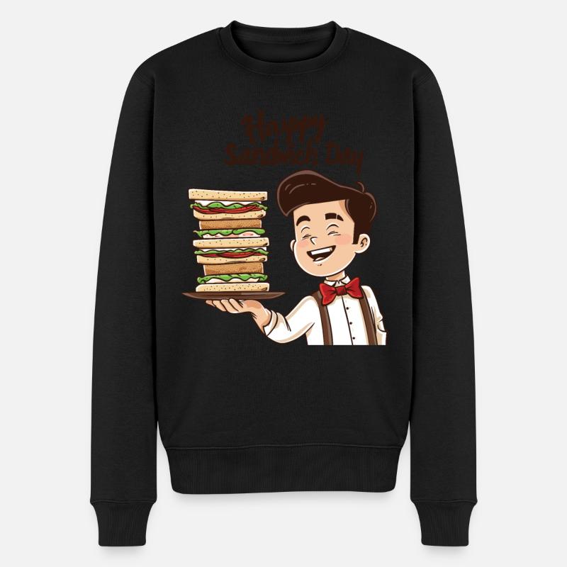 Sandwich Sandwich Snack Célébration - Pull Premium bio Homme - noir