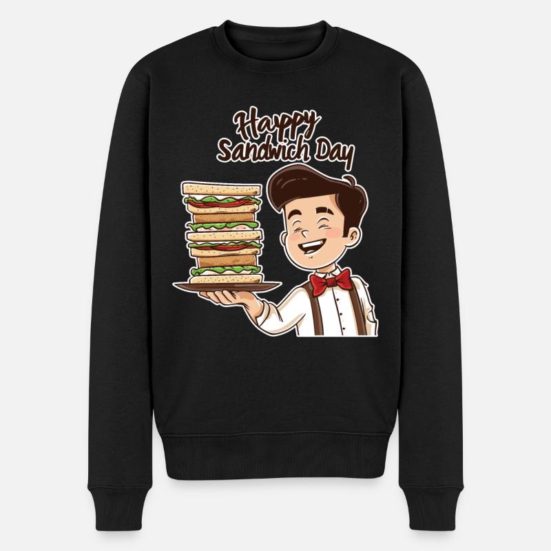 Sandwich Sandwich Snack Célébration - Pull Premium bio Homme - noir