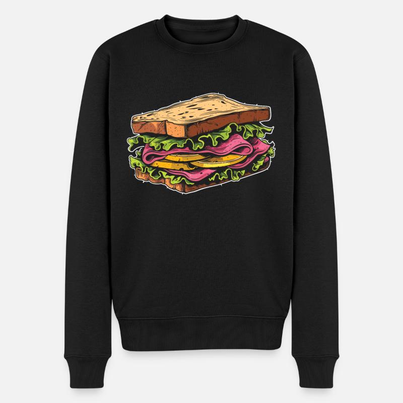 Sandwich Sandwich Snack Célébration - Pull Premium bio Homme - noir