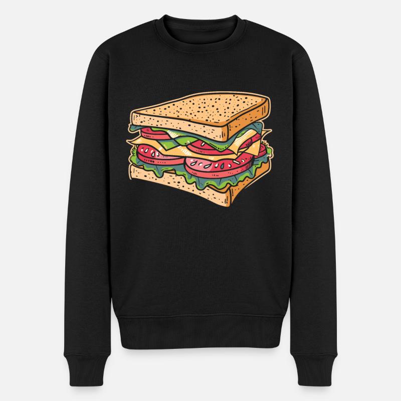 Sandwich Sandwich Snack Célébration - Pull Premium bio Homme - noir