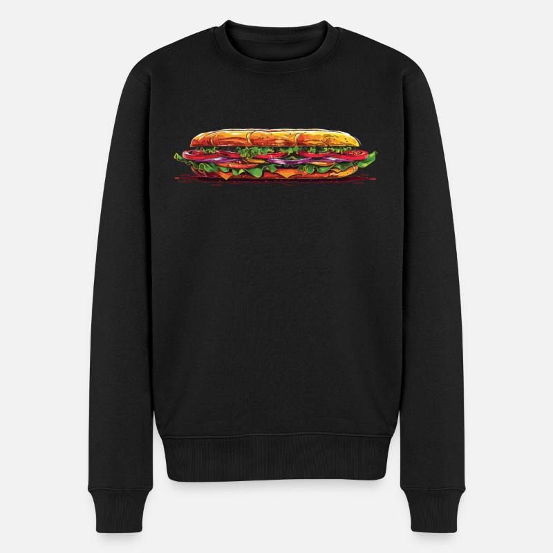 Sandwich Sandwich Snack Célébration - Pull Premium bio Homme - noir