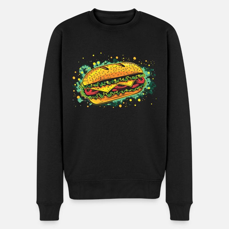 Sandwich Sandwich Snack Célébration - Pull Premium bio Homme - noir
