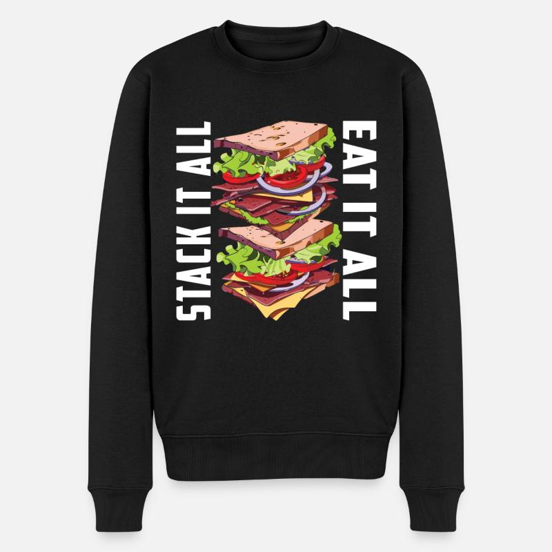 Sandwich Sandwich Snack Célébration - Pull Premium bio Homme - noir