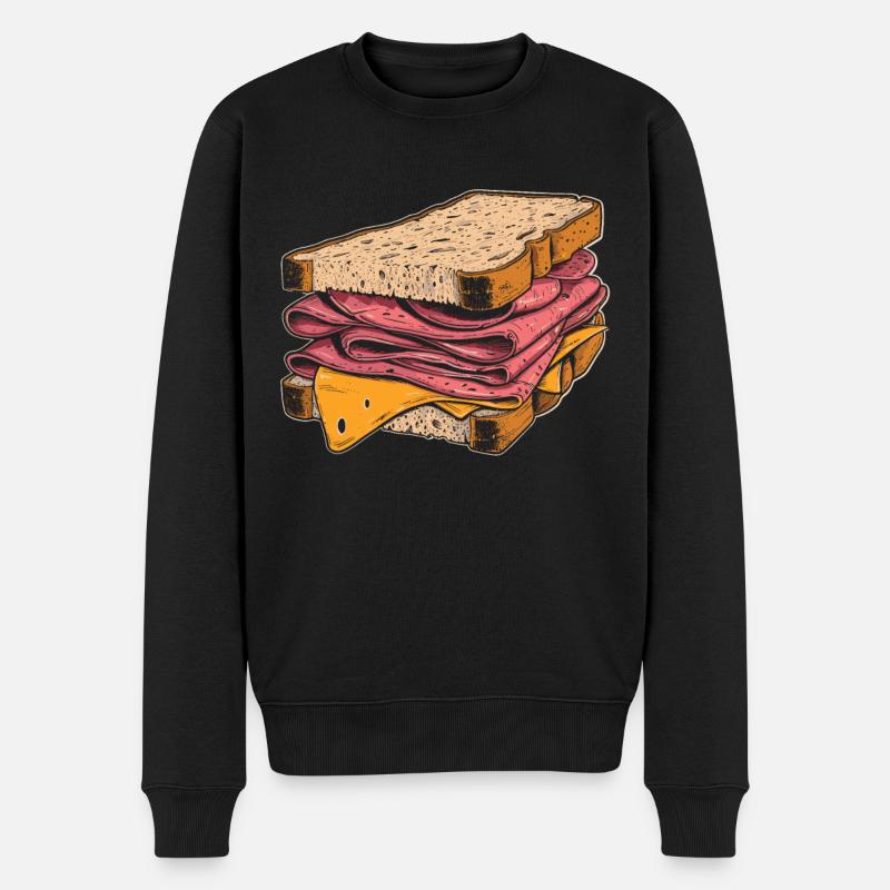Sandwich Sandwich Snack Célébration - Pull Premium bio Homme - noir