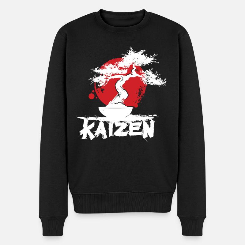 Hiragana Katakana Kaizen-methode Kaizen - Men's Premium Organic Jumper - black