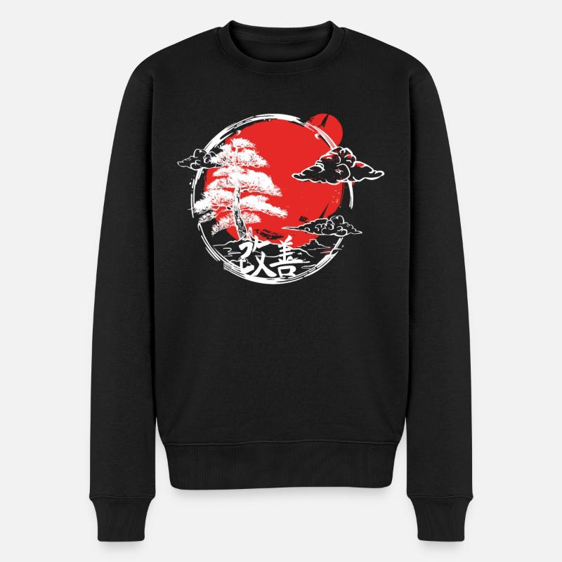Hiragana Katakana Kaizen-methode Kaizen - Men's Premium Organic Jumper - black