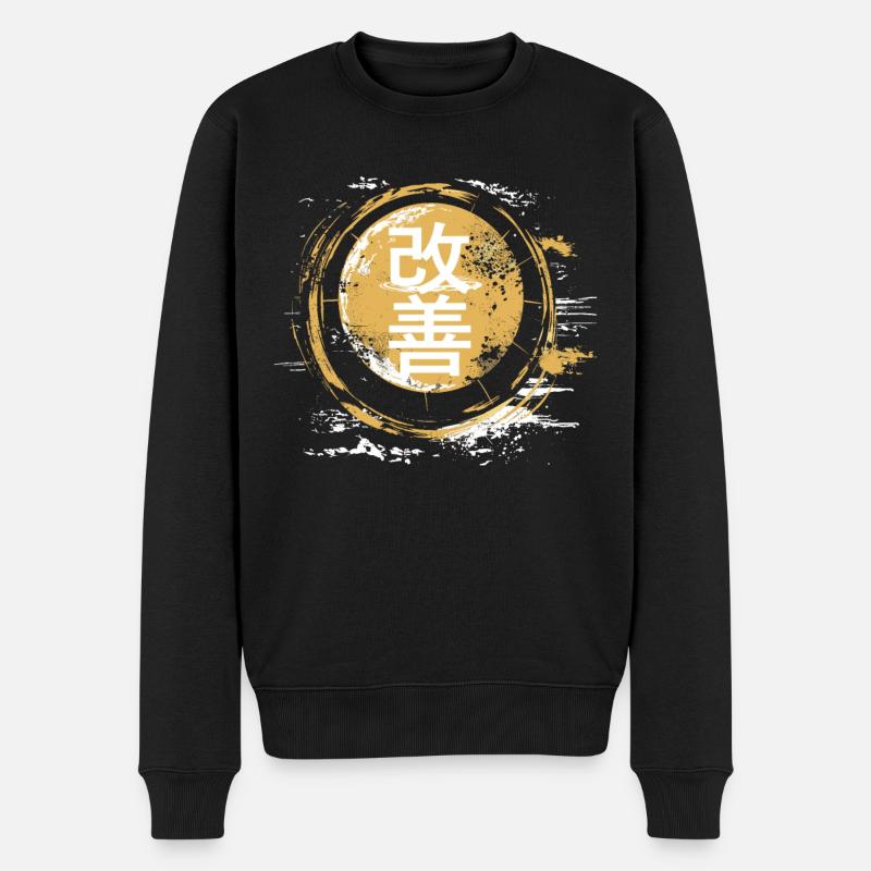 Hiragana Katakana Kaizen-methode Kaizen - Men's Premium Organic Jumper - black