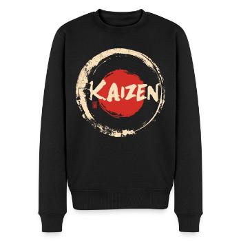 Hiragana Katakana Kaizen-methode Kaizen - Männer Premium Bio Pullover - Schwarz - Vorne - Nico (187cm)