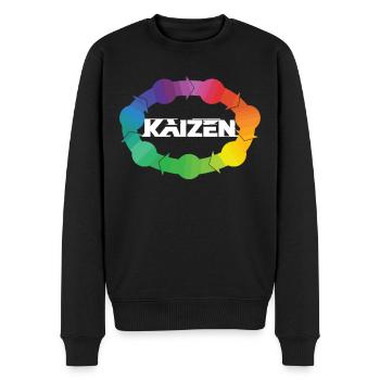 Hiragana Katakana Kaizen-methode Kaizen - Männer Premium Bio Pullover - Schwarz - Vorne - Nico (187cm)