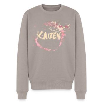 Hiragana Katakana Kaizen-methode Kaizen - Männer Premium Bio Pullover - Taupe - Vorne - Nico (187cm)