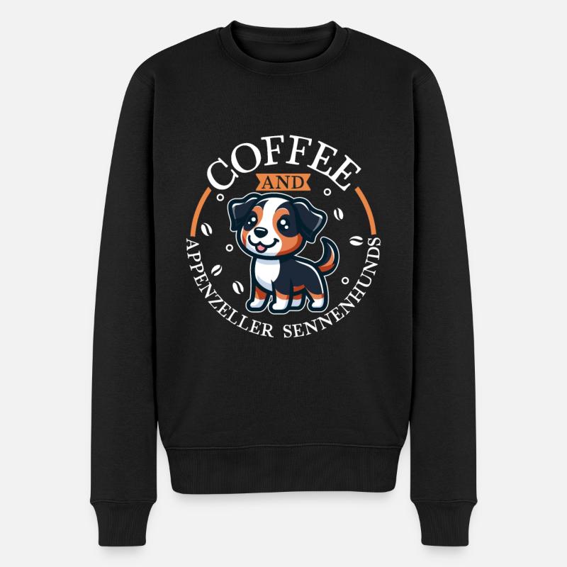 Café et bouvier d’Appenzeller - Pull Premium bio Homme - noir