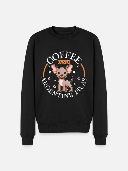 Coffee and Argentine Pila - Men's Premium Organic Jumper - black