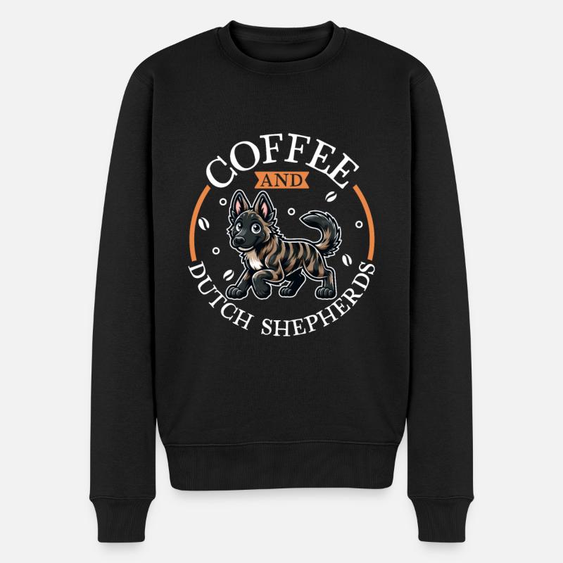 Café et Berger Hollandais - Pull Premium bio Homme - noir