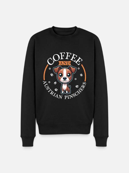 Coffee and Austrian Pinscher - Men's Premium Organic Jumper - black