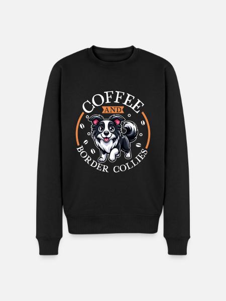 Café et Border Collie - Pull Premium bio Homme - noir