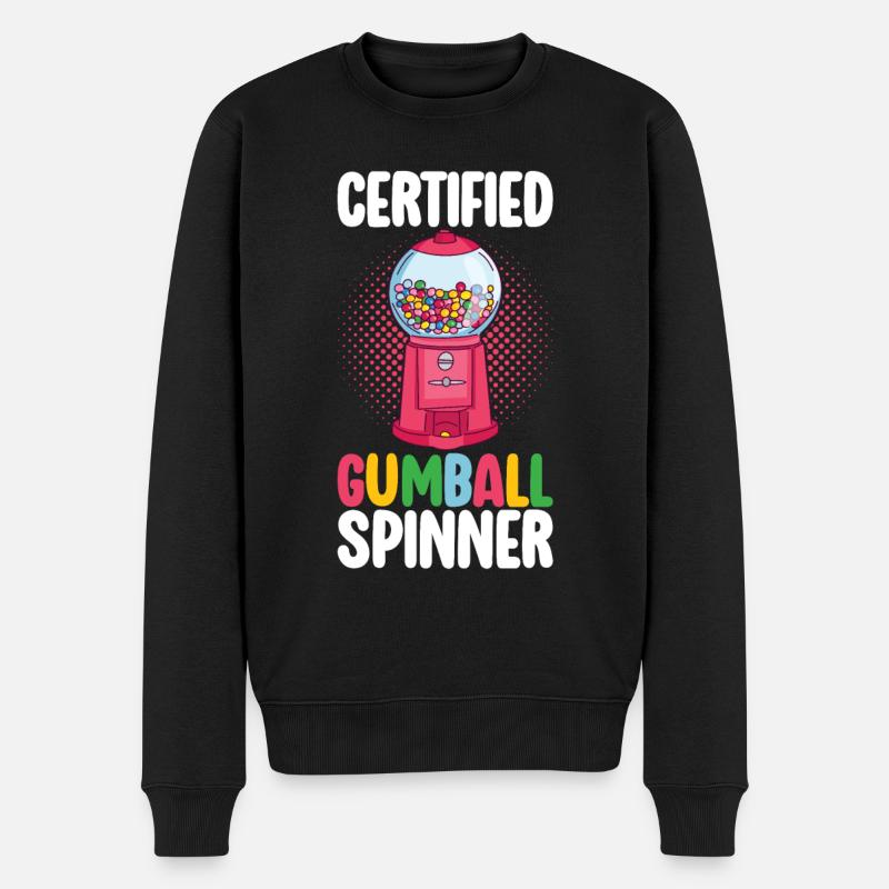 Gumball Machine Kaugummiautomat - Männer Premium Bio Pullover - Schwarz
