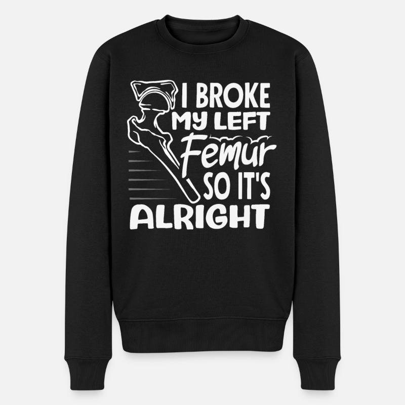 Leg Reconstruction Restoration - Men's Premium Organic Jumper - black